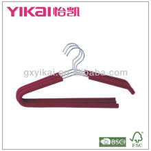 EVA foam padded chrom plated iron metal hanger